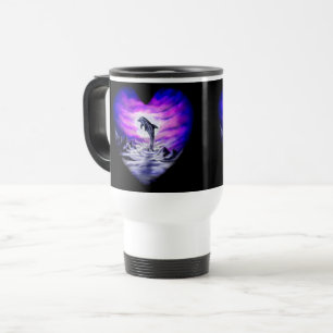 Moonlight Dolphin Travel Mug