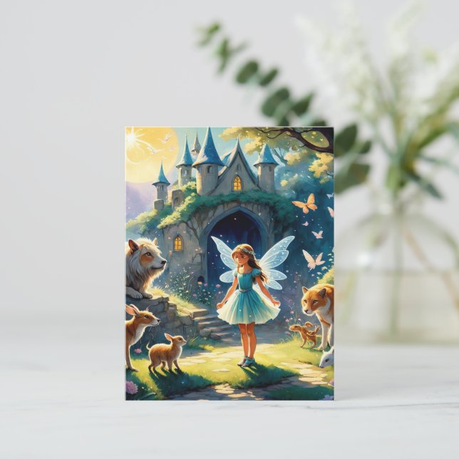 "Moonlight Enchanment The Fairy's Forest Postcard (Standing Front)