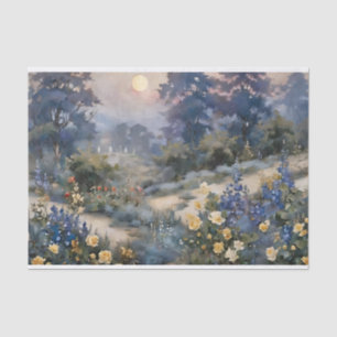 Moonlight Enchanted Garden Decoupage Tissue Paper