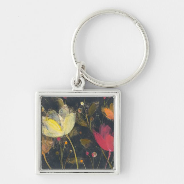 Moonlight Garden on Black Key Ring (Front)