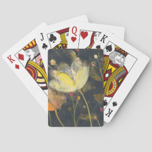 Moonlight Garden on Black Playing Cards