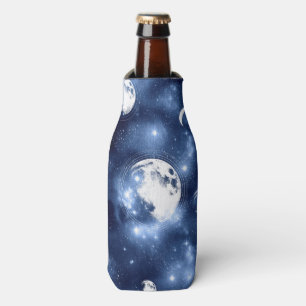 Moonlight Glow   Moon Phases in Sky Clouds Bottle Cooler