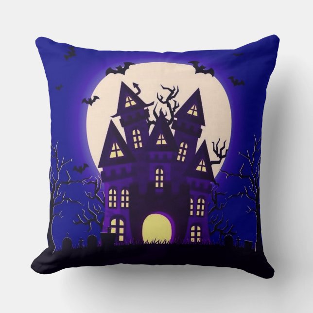 Moonlight Haunted Mansion Cushion (Front)