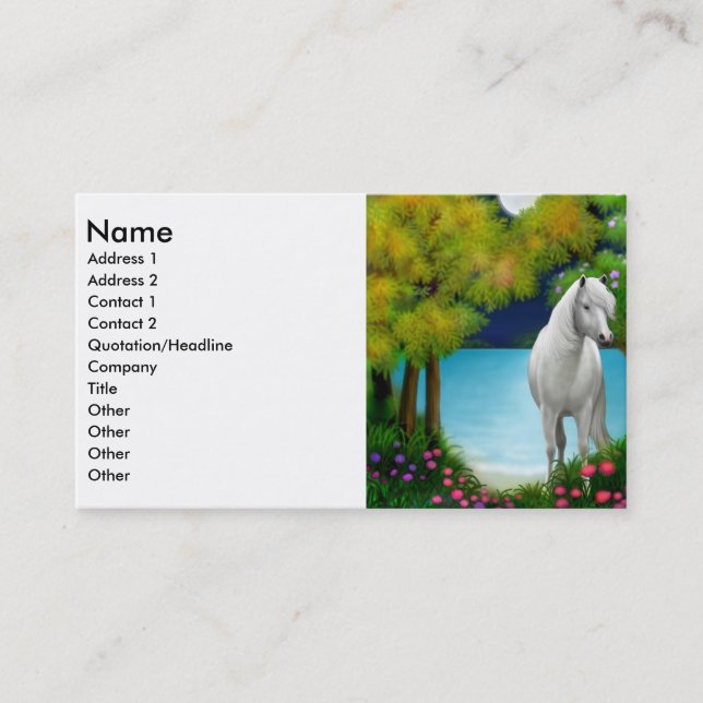 Moonlight Horse Profile Card (Front)