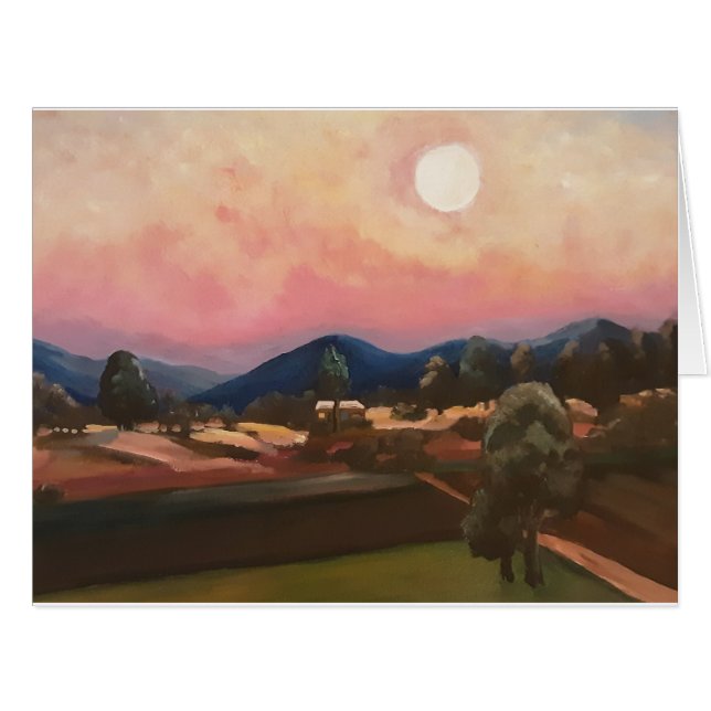 Moonlight in the countryside card (Front Horizontal)