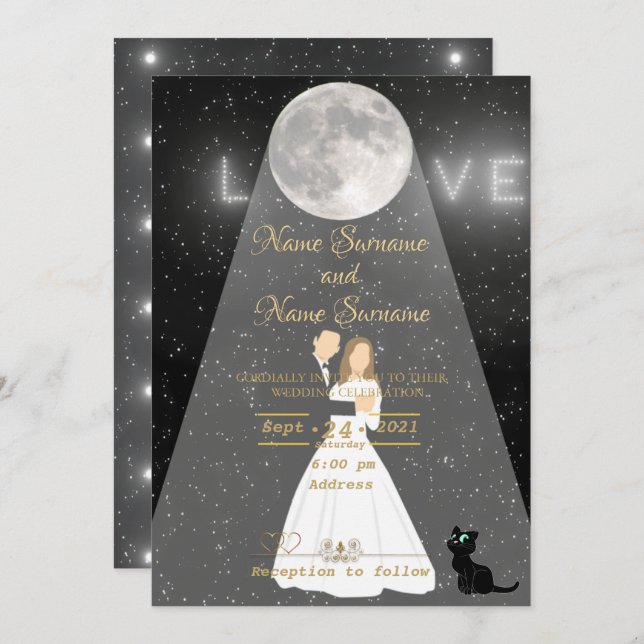 Moonlight Invitation (Front/Back)