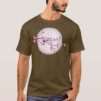 Moonlight Japanese Sakura Cherry Blossom  T-Shirt