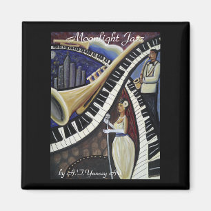 Moonlight Jazz Magnet