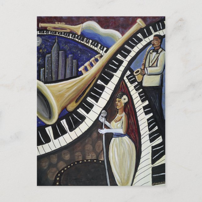 Moonlight Jazz Postcard (Front)