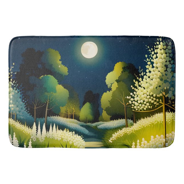 Moonlight Magic Garden Bath Mat (Front)