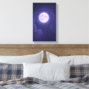 Moonlight Minds – Dreamy Cosmic Astrology Canvas Print
