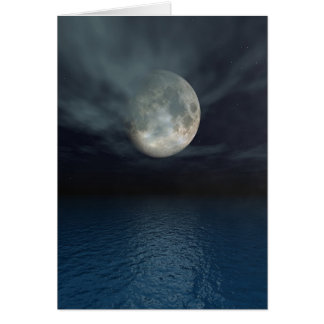 Moonlight ocean - card