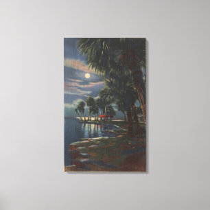 Moonlight on a Florida BeachFlorida Canvas Print