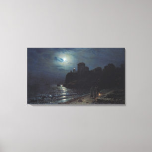 Moonlight on the Edge of a Lake, 1870 Canvas Print