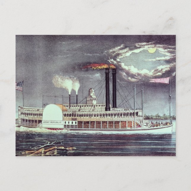 Moonlight on the Mississippi Postcard (Front)