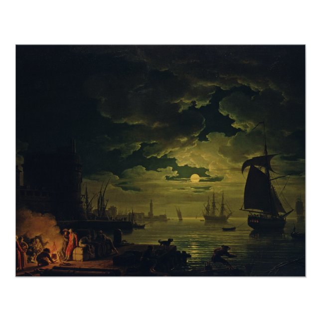 Moonlight Over Palermo High-Fidelity Fine Art  Poster (Front)