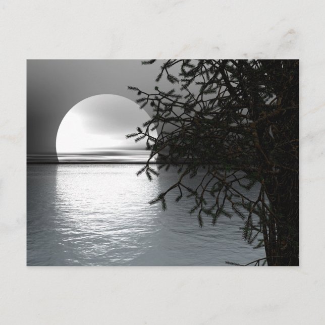 Moonlight Over the Water Postcard (Front)