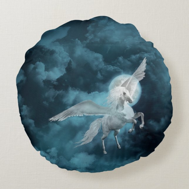 Moonlight pegasus round cushion (Back)