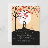 Moonlight Proposal Engagement Party Invitation