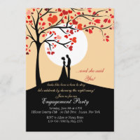 Moonlight Proposal Engagement Party Invitation