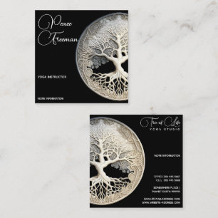 Moonlight Remembered Tree of Life Square Business Card