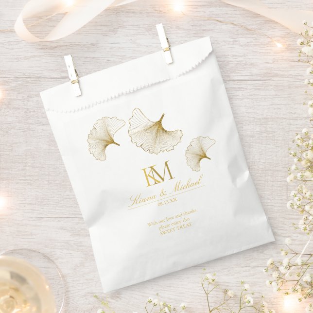 Moonlight Romance Thank You Gold ID881 Favour Bags (Clipped)