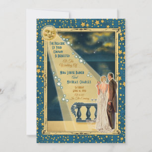 Moonlight Romance Wedding Invitations 2 - Blonde