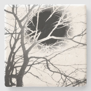 Moonlight Silhouette Stone Coaster