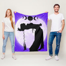 Moonlight Silhouetted Dancer Poster