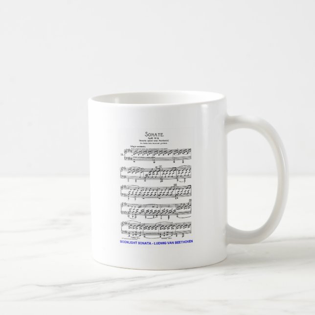 Moonlight-Sonata-Ludwig-Beethoven Coffee Mug (Right)