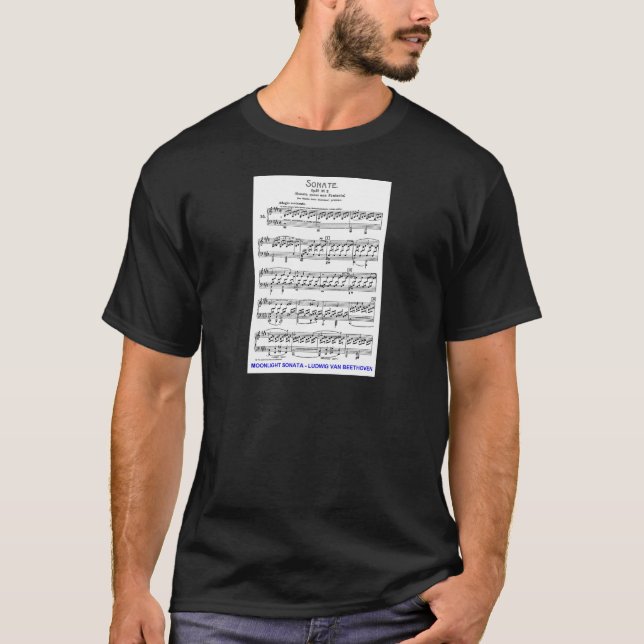 Moonlight-Sonata-Ludwig-Beethoven T-Shirt (Front)