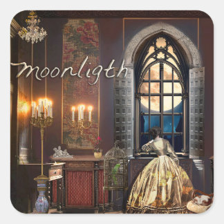 Moonlight Square Sticker