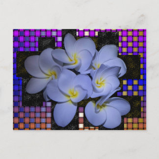 Moonlight Stardus Plumeria tWeave Postcard