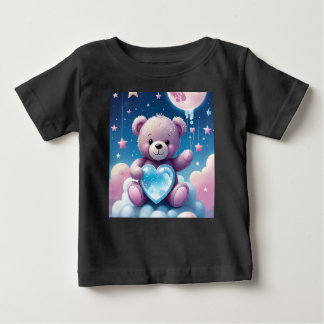 Moonlight Teddy – Dreamy Nights Baby T-Shirt