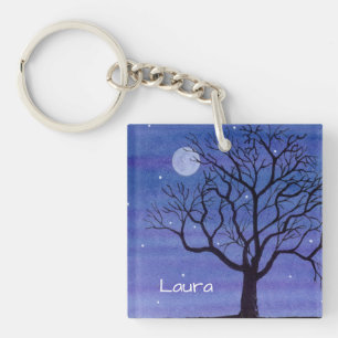 Moonlight Tree Key Ring