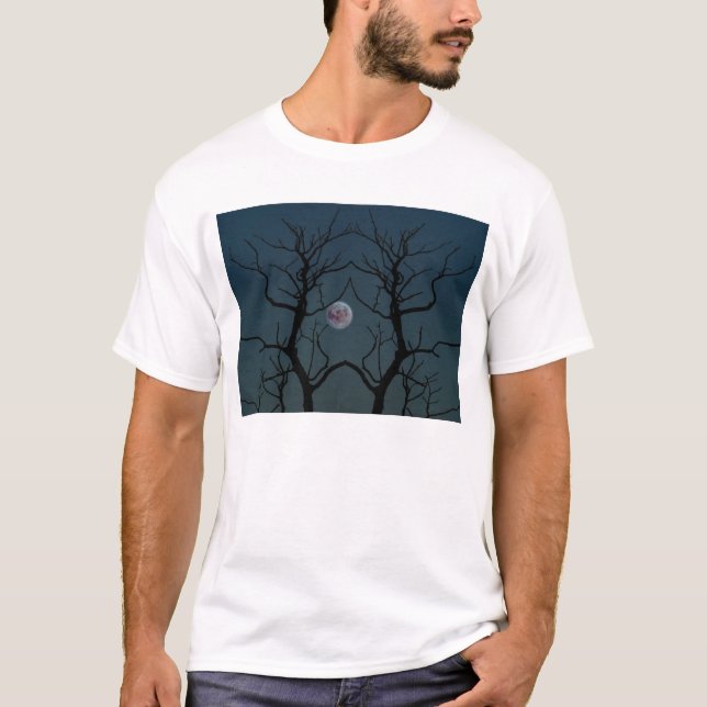Moonlight Tree Silhouette T-Shirt (Front)