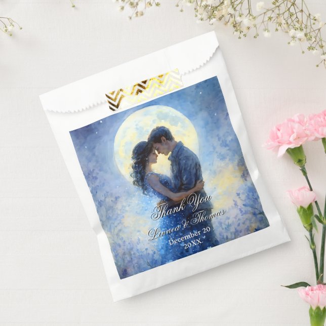 Moonlight Wedding Celestial Love Night Sky Theme Favour Bags (Sealed)