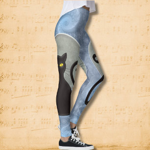 Moonlight Whiskers: Cat Familiar Leggings