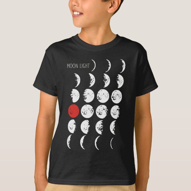 MOONLIGHT white & red + your ideas T-Shirt (Front)