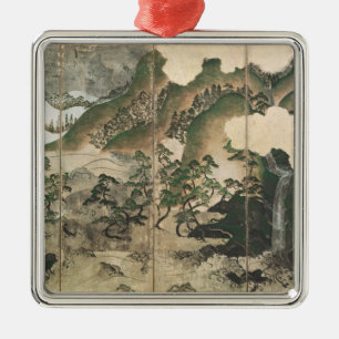 Moonlight Winter Landscape Metal Tree Decoration