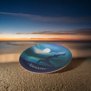 Moonlight Yoga Meditation Crescent moon Salutation Paper Plate