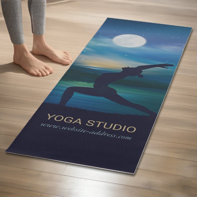 Moonlight Yoga Meditation Crescent moon Salutation Yoga Mat (Creator Uploaded)