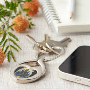 Moonlit Aisle of Eternal Vows –Gothic Wedding Gate Key Ring