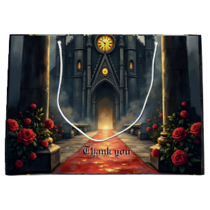 Moonlit Aisle of Eternal Vows –Gothic Wedding Gate Large Gift Bag