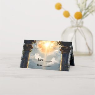 Moonlit Aisle of Eternal Vows –Gothic Wedding Gate Place Card