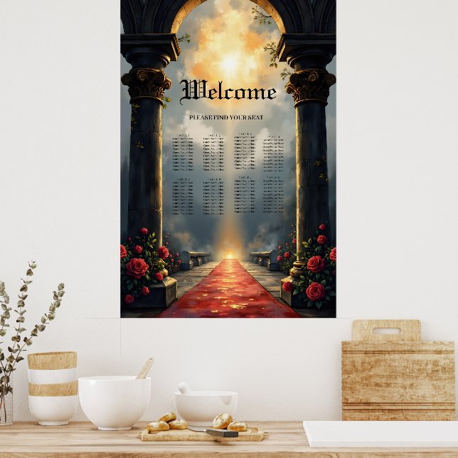 Moonlit Aisle of Eternal Vows –Gothic Wedding Gate Poster (Kitchen)