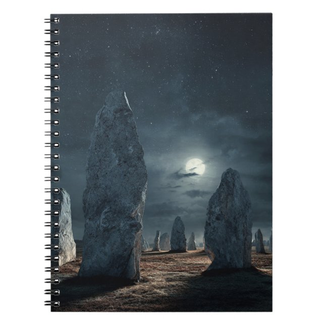 Moonlit Ancient Standing Stones Notebook (Front)