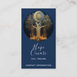 Moonlit Ascension Tree of Life Design Business Card