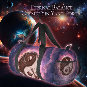 Moonlit Balance – Yin Yang of Eternal Light. Duffle Bag