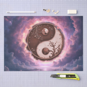 Moonlit Balance – Yin Yang of Eternal Light. Tissue Paper